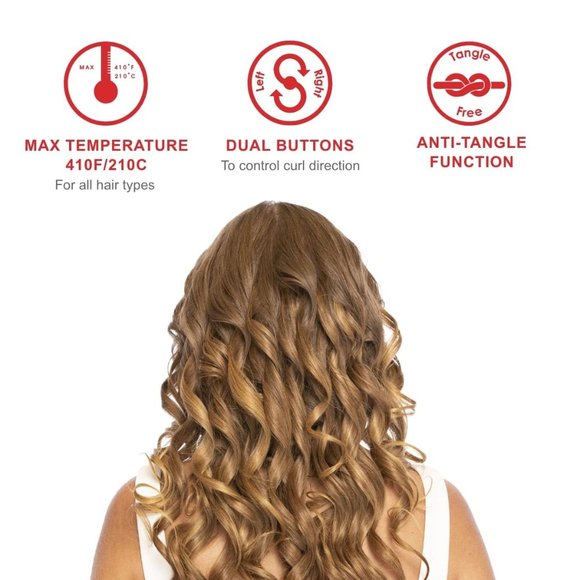 CHI Spin N Curl ceramic rotating curler, PINK - Picture 7 of 11